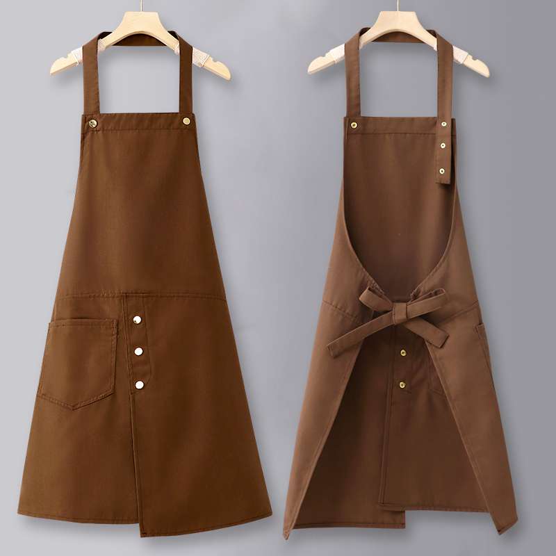 保育士 エプロンワンピース シンプルエレガント オーバーオール ブラック ホワイト グレー ブルー ブラウン