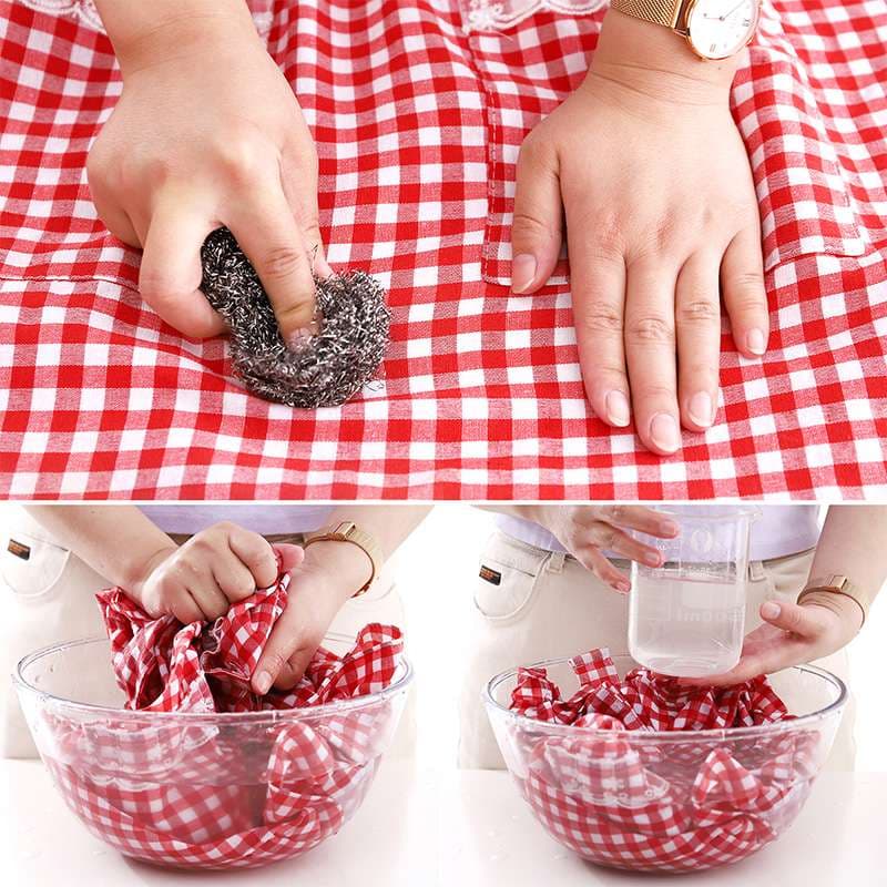 フリル保育士 エプロン ギンガムチェック グレー ピンク