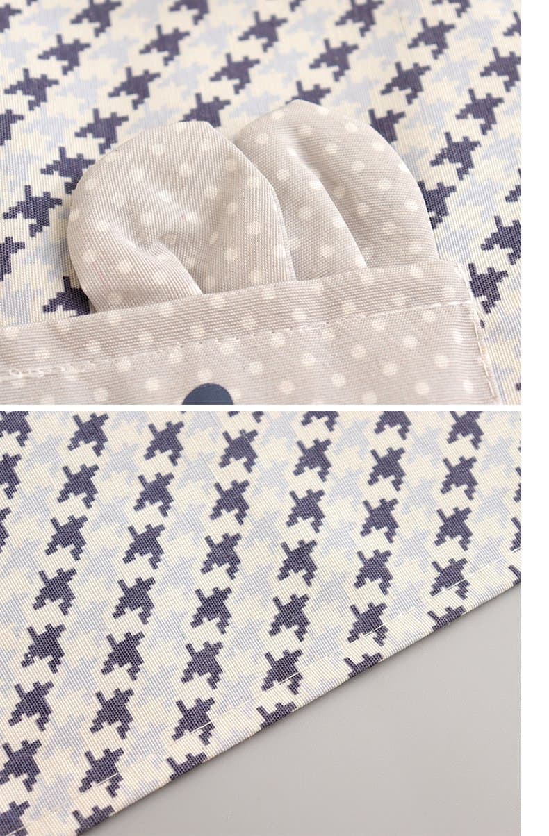 保育士 エプロン かわいい ウサギ ポケット付き パターン柄保育士 エプロンワンピース ブラック オレンジ