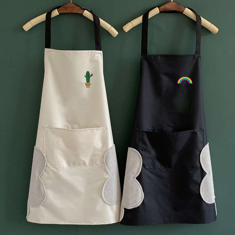 保育士 エプロン レインボー ペア保育士 エプロン ペア ブラック グレー グリーン