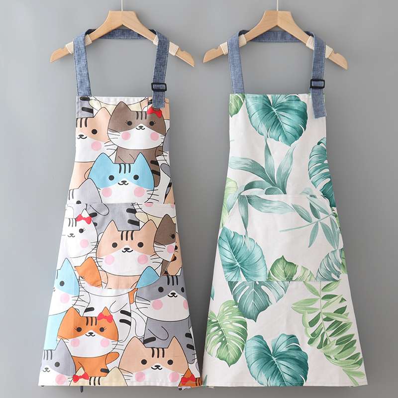 保育士 エプロン 四季 花柄 グレー グリーン レッド