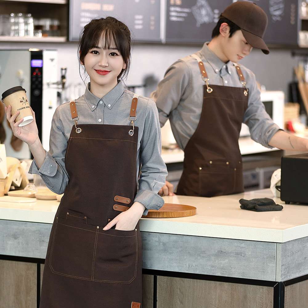 保育士 エプロン カフェ風おしゃれエプロン
