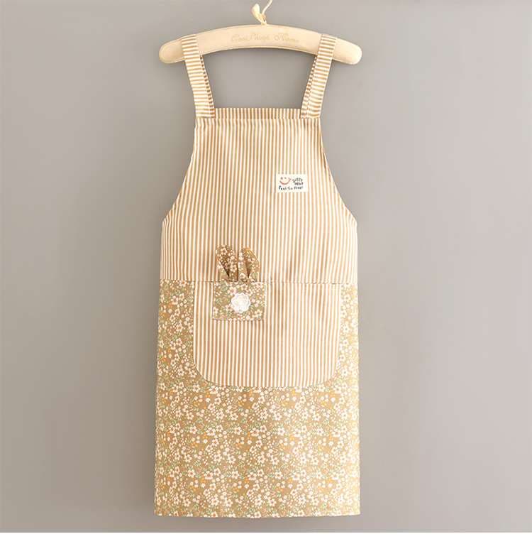 保育士 エプロン 花柄 ストライプ 保育士 エプロンドレス ブラック ベージュ