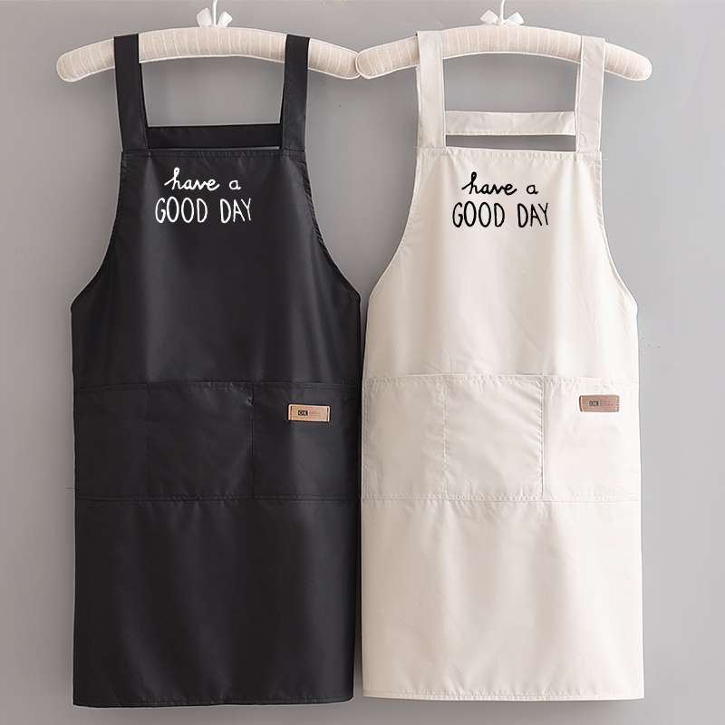 保育士 エプロン モノトーン ブラック グレー