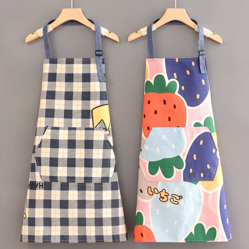 保育士 エプロン カジュアル キッチン フルーツ 花柄 保育士 エプロン 2枚セット オレンジ ブルー グレー