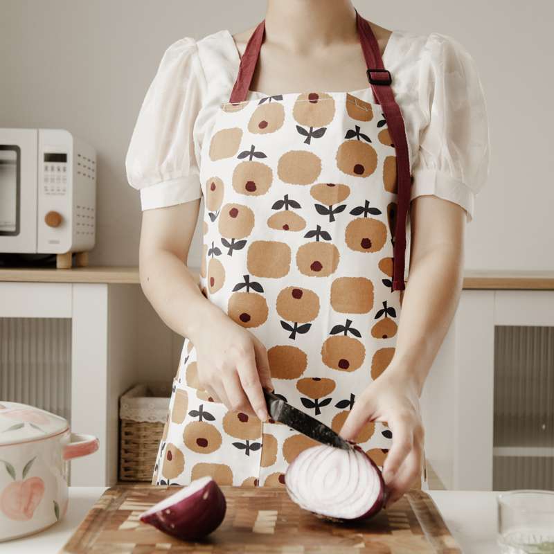 北欧風フルーツ柄保育士 エプロン