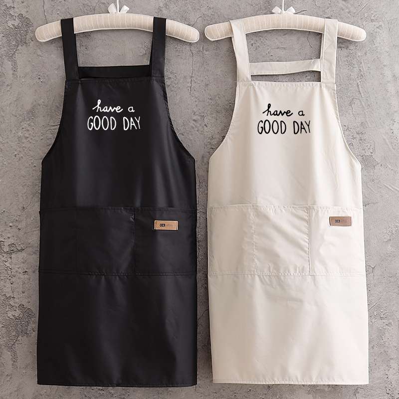 保育士 エプロン モノトーン ブラック グレー