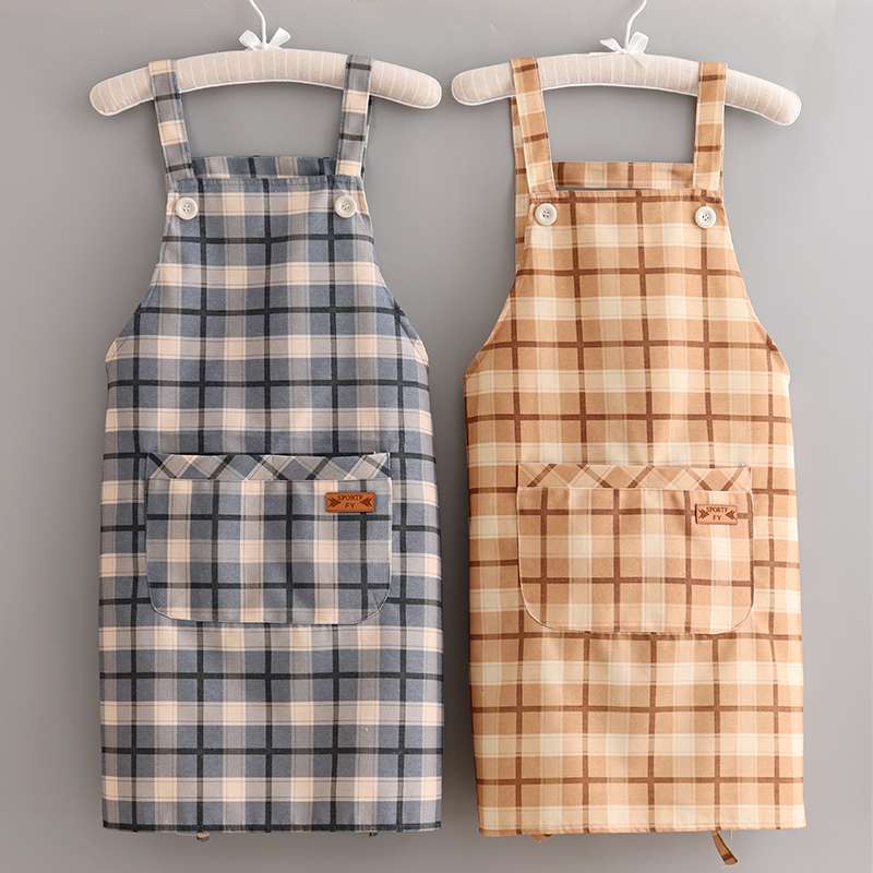 保育士 エプロン チェック柄 フリル ポケット付き 保育士 エプロンワンピース ブルー ピンク イエロー レッド グリーン