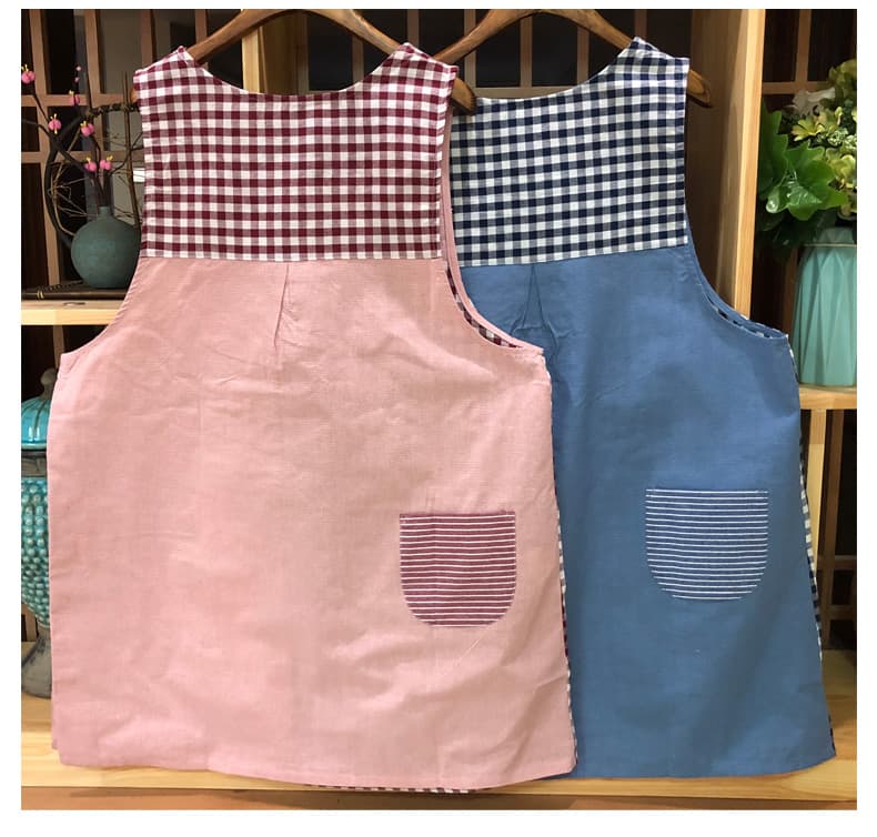 保育士 エプロン 三匹の動物さん アップリケ アニマル ピンク ブルー