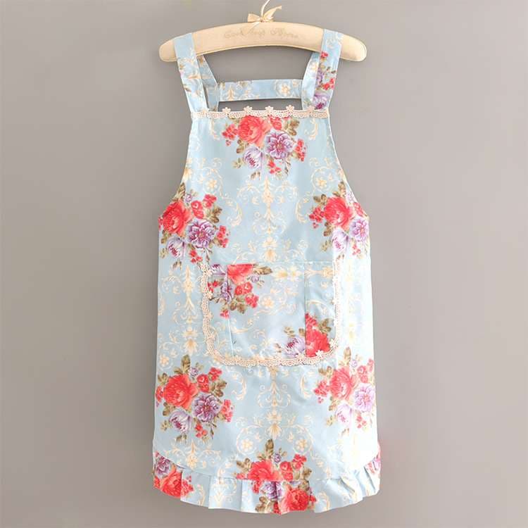 保育士 エプロン 花柄 保育士 エプロンドレス ブルー ベージュ パープル