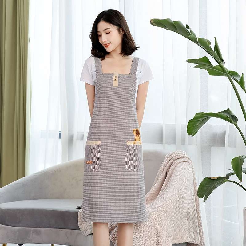 かわいい動物刺繍入り保育士 エプロンワンピース