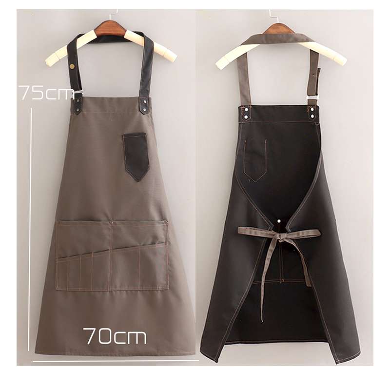 保育士 エプロン カラーコントラスト ワーク保育士 エプロン ブルー ブラック グレー ブラウン レッド