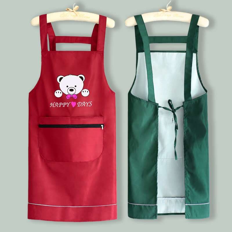 保育士 エプロン くま 子供用 子供用保育士 エプロン キッズ レッド グリーン ブラック