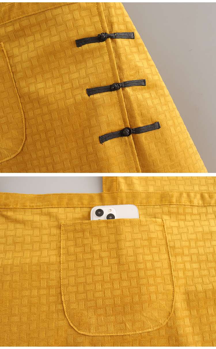 保育士 エプロン キッチン保育士 エプロン レトロ風フリル付き グリーン イエロー