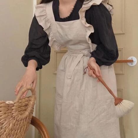 保育士 エプロン かわいい袖なしエプロン 大人用 台所料理家事おうち時間