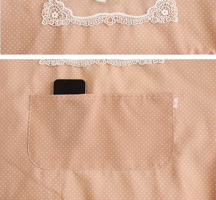 保育士 エプロン スワン刺繍レース フリル 保育士 エプロンワンピース ブラック ベージュ ピンク